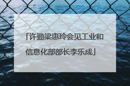 许勤梁惠玲会见工业和信息化部部长李乐成