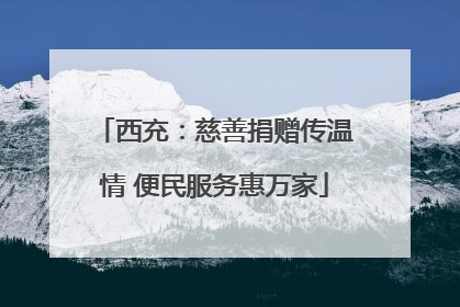 西充：慈善捐赠传温情 便民服务惠万家