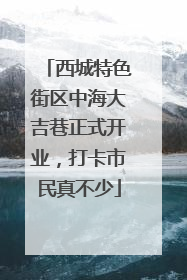 西城特色街区中海大吉巷正式开业，打卡市民真不少