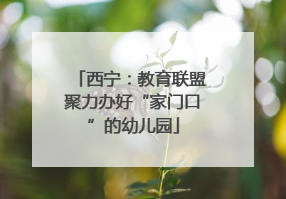 西宁：教育联盟聚力办好“家门口”的幼儿园