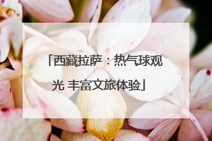西藏拉萨：热气球观光 丰富文旅体验
