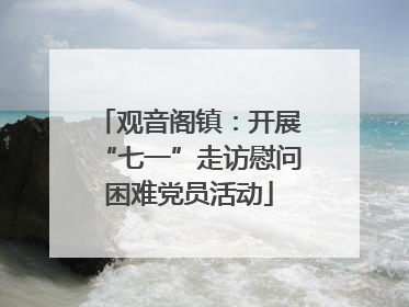 观音阁镇：开展“七一”走访慰问困难党员活动
