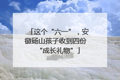 这个“六一”，安徽砀山孩子收到四份“成长礼物”