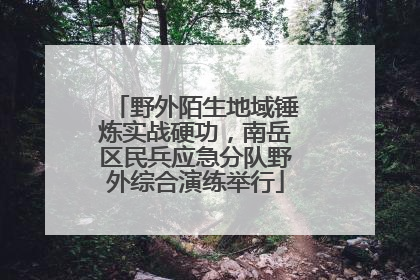 野外陌生地域锤炼实战硬功，南岳区民兵应急分队野外综合演练举行