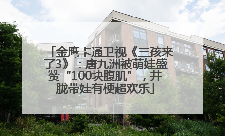 金鹰卡通卫视《三孩来了3》：唐九洲被萌娃盛赞“100块腹肌”，井胧带娃有梗超欢乐