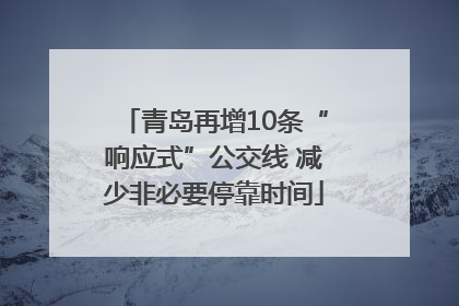 青岛再增10条“响应式”公交线 减少非必要停靠时间