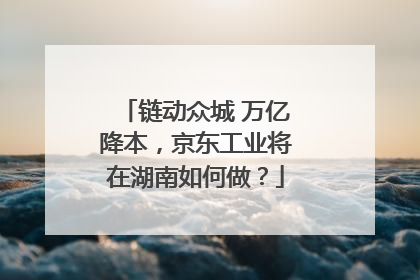 链动众城 万亿降本，京东工业将在湖南如何做？