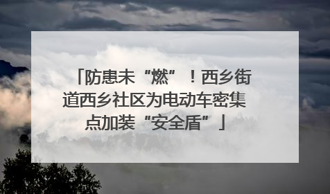 防患未“燃”！西乡街道西乡社区为电动车密集点加装“安全盾”