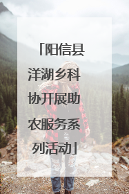阳信县洋湖乡科协开展助农服务系列活动