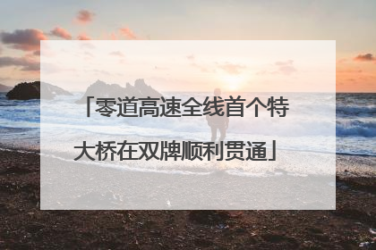 零道高速全线首个特大桥在双牌顺利贯通