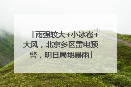 雨强较大+小冰雹+大风，北京多区雷电预警，明日局地暴雨