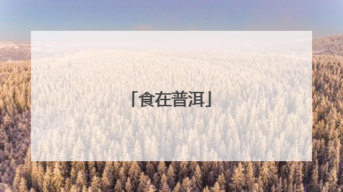 食在普洱