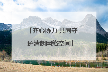 齐心协力 共同守护清朗网络空间