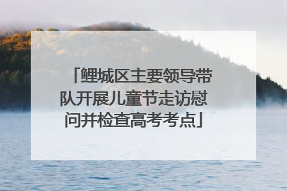 鲤城区主要领导带队开展儿童节走访慰问并检查高考考点