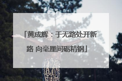 黄成辉：于无路处开新路 向毫厘间砺精钢