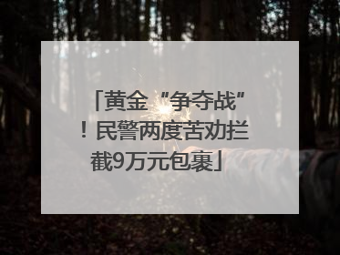 黄金“争夺战”！民警两度苦劝拦截9万元包裹