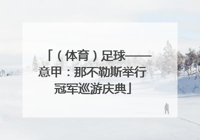 （体育）足球——意甲：那不勒斯举行冠军巡游庆典
