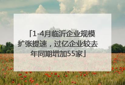 1-4月临沂企业规模扩张提速，过亿企业较去年同期增加55家