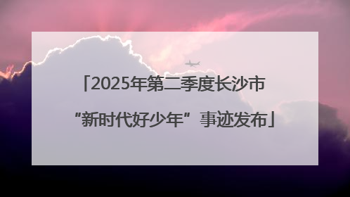 2025年第二季度长沙市“新时代好少年”事迹发布