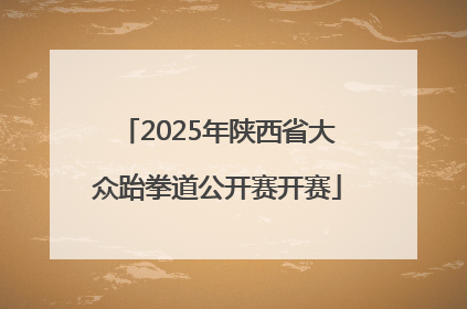 2025年陕西省大众跆拳道公开赛开赛