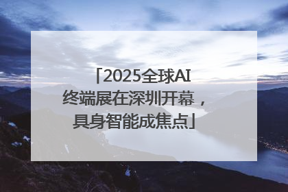2025全球AI终端展在深圳开幕，具身智能成焦点