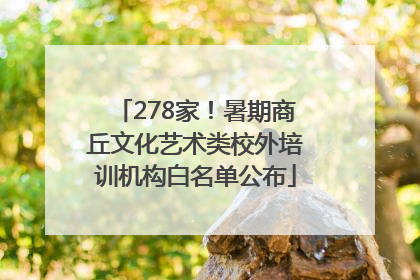 278家！暑期商丘文化艺术类校外培训机构白名单公布