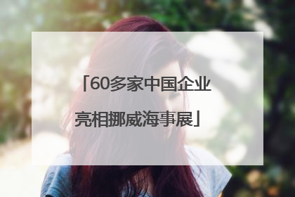 60多家中国企业亮相挪威海事展
