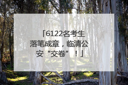 6122名考生落笔成章，临清公安“交卷”！