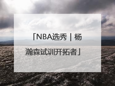 NBA选秀｜杨瀚森试训开拓者